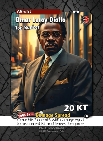 Shadows & Syndicates Duel Card Game – Set 1 Class 2 ★★ Card [100% AI-generated imagery]