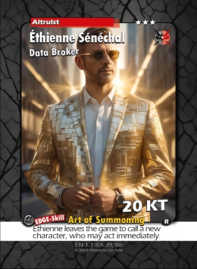 Shadows & Syndicates Duel Card Game – Set 1 Class 3 ★★★ Card [100% AI-generated imagery]