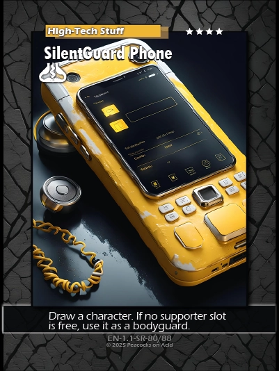 Shadows & Syndicates Duel Card Game – Set 1 Class 4 ★★★★ Card [100% AI-generated imagery]